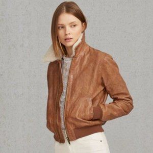 Levi’s brown leather bomber jacket